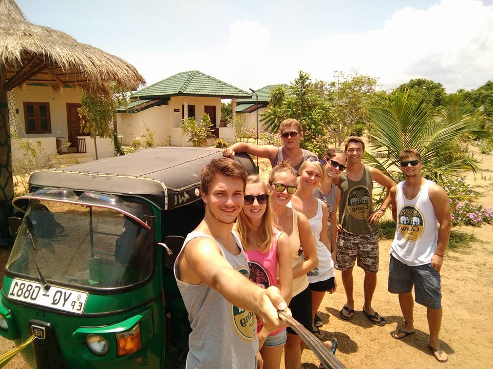 Our Team with tuk tuk on Sri Lanka